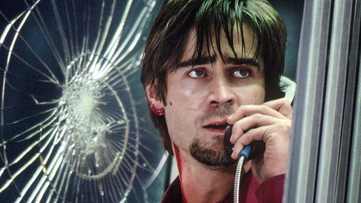Colin Farrell career character actor in leading man movie star body - charisma talent looks applied to prosthetics weirdos like Penguin and Banshees of Inisherin Phone Booth