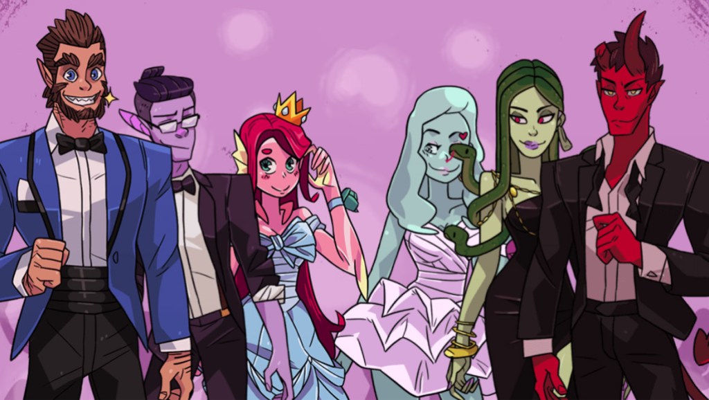 The core cast of romanceable monsters in Monster Prom