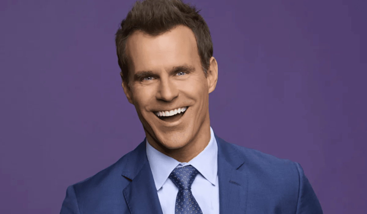 Cameron Mathison smiling at camera, phot creds: Game Show Network